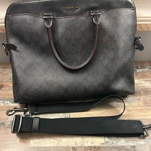 Coach Black and Brown Laptop Bag